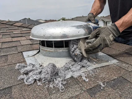 Cleaning Dryer Vent On Roof in Bluffton