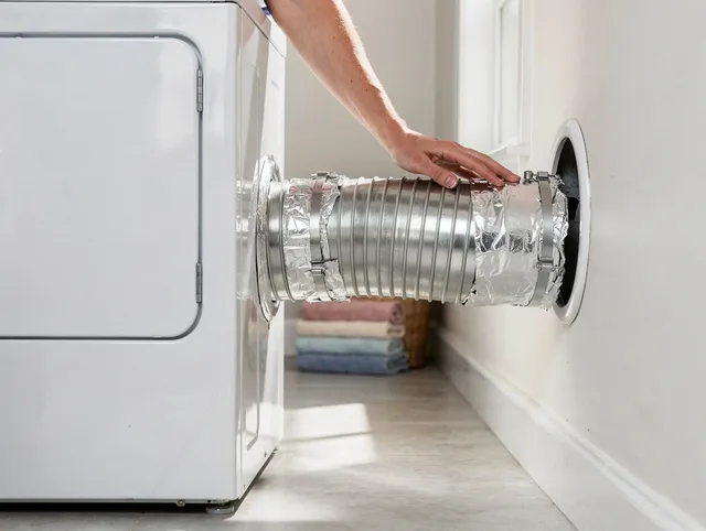 Professional dryer vent hose installation by Bluffton Dryer Vent Cleaning in Bluffton