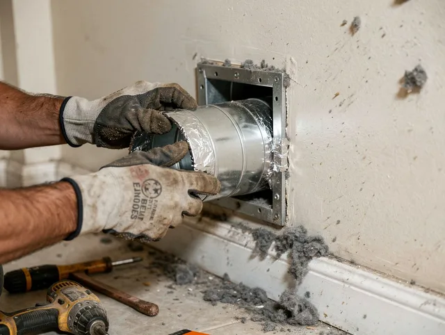 Professional dryer vent repair and installation by Bluffton Dryer Vent Cleaning in Bluffton