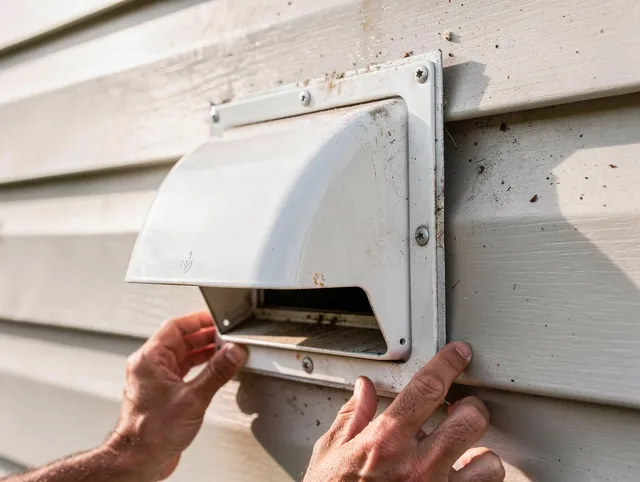 Bluffton Dryer Vent Cleaning technician delivering thorough residential dryer vent cleaning service in Bluffton